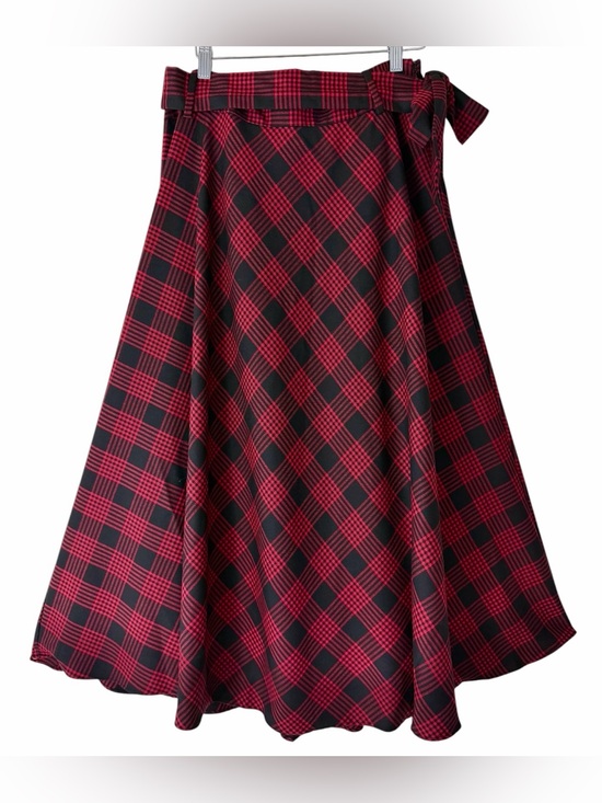 Talbots Dresses & Skirts - NWT Talbots Red & Black Plaid Wool Blend A-Line Skirt - Size 8 Preppy Holiday
